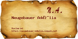 Neugebauer Adélia névjegykártya